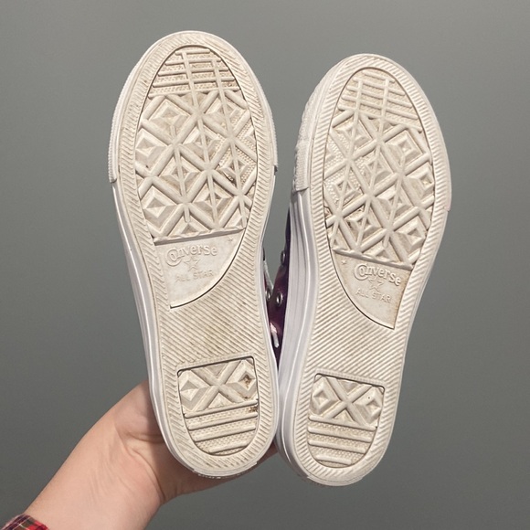 Big Girls Size 3 Metallic Glitter Rainbow Converse RARE - Picture 8 of 15